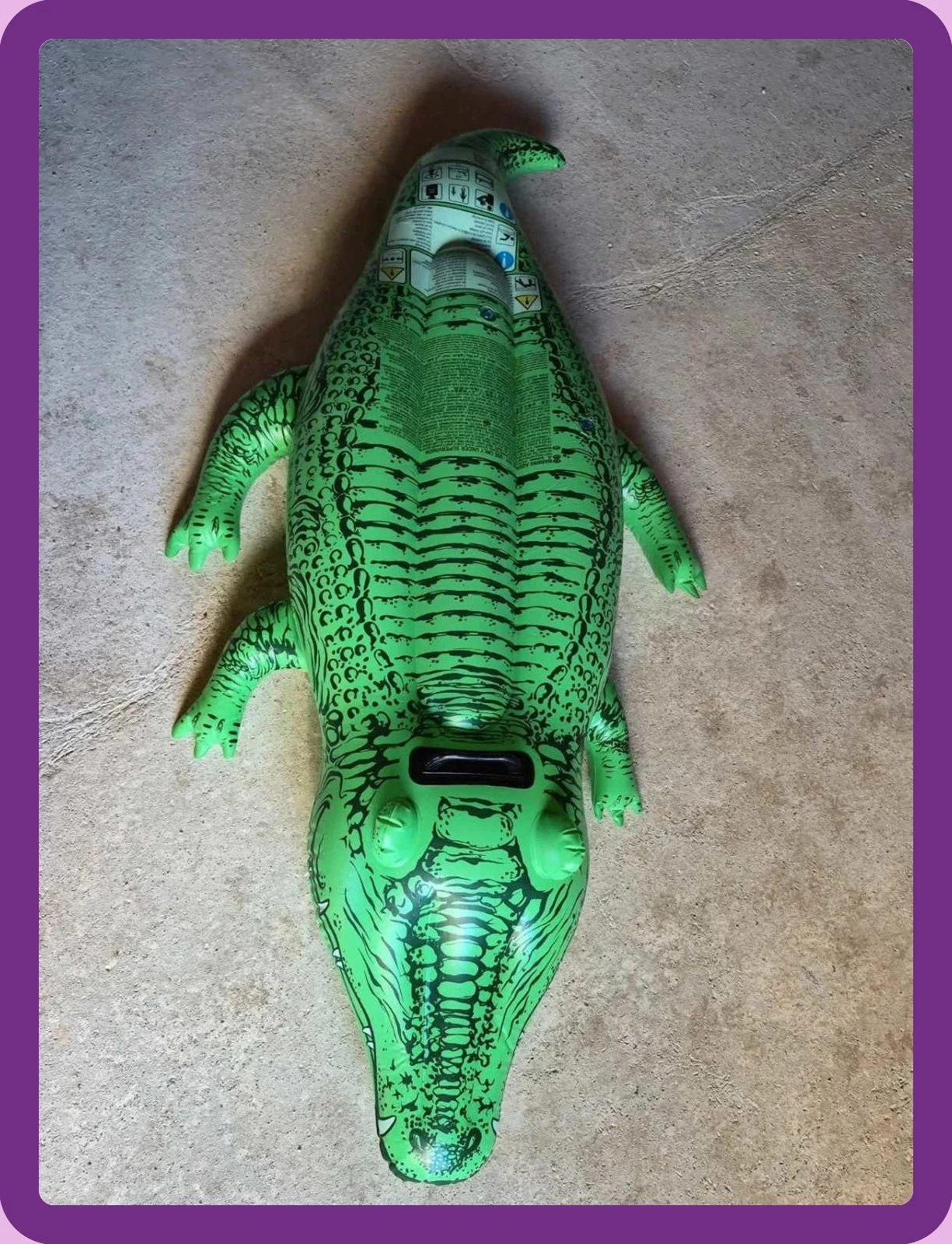 Bouée crocodile gonflable